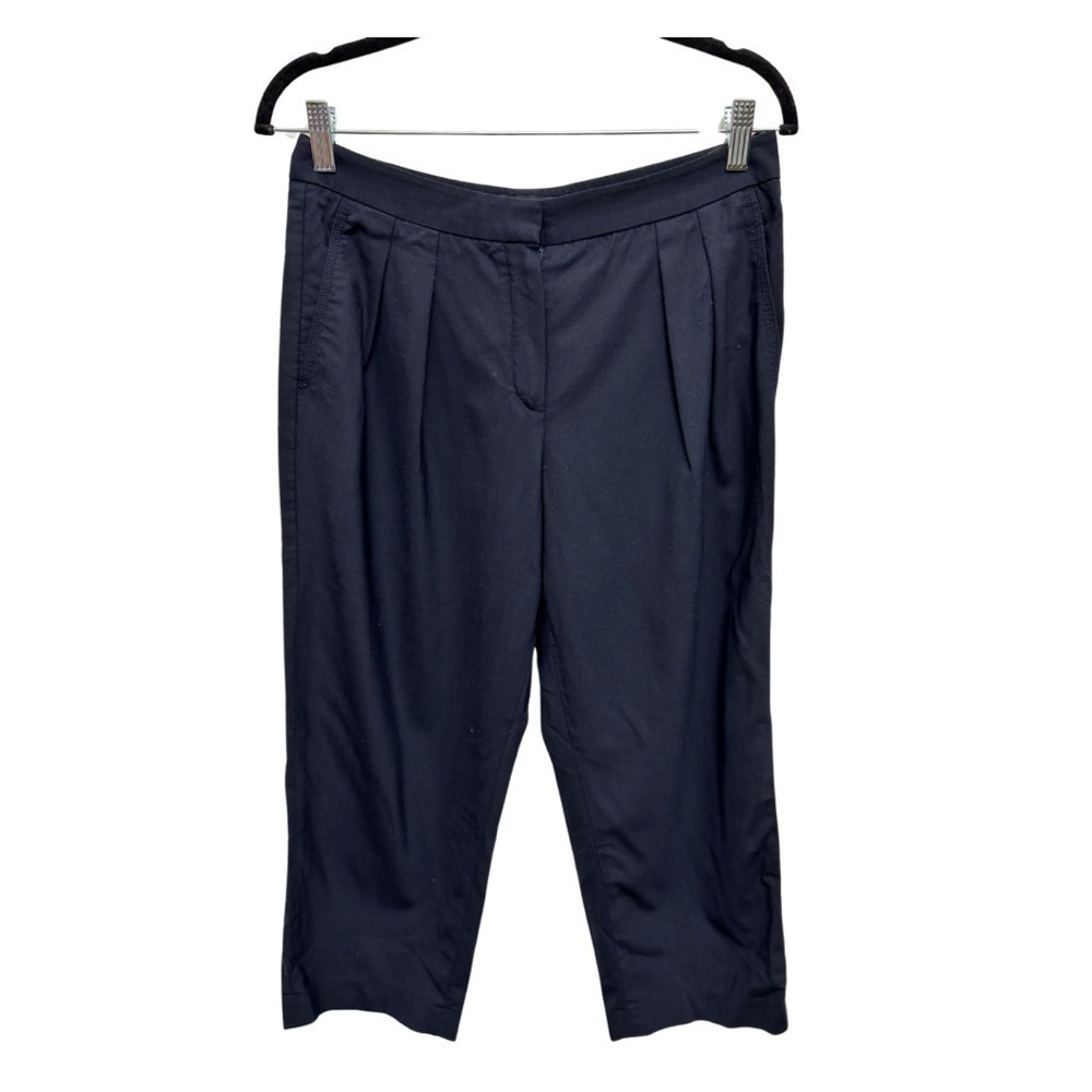 Babaton Cropped Wool Blend Pants Navy